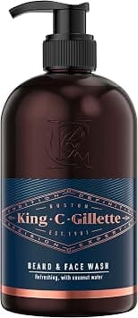 King C. Gillette Men’s Beard and Face Wash with Coconut Water Argan Oil and Avocado Oil 350 ml - Packaging May Vary - Best Deal Finder