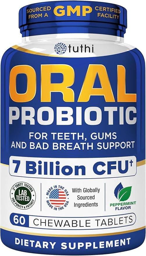 Tuthi Oral Probiotics for Mouth Bad Breath Treatment for Adults - Dental Probiotics for Teeth and Gums - Oral Health Probiotics - 60 Lozenges Peppermint Flavor on Amazon.ae - Price Tracker