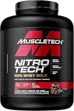 Muscletech Nitro Tech Ultra Pure Whey Protein Formula for Fast Recovery Gluten Free with 24 grms Protein, 5.3 grms BCAAs & 4 grms Glutamine & Precursor Protein Drink, Double Rich Chocolate, 5.00 lbs on Amazon.ae - Price Tracker
