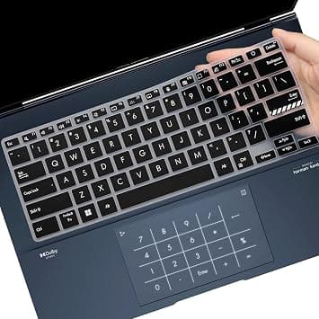 Keyboard Cover Skin for ASUS ZenBook 14X OLED UX3404 UX3405, ZenBook 14 Q425 Q415 Q410VA Q420 Q420VA, ZenBook Flip 14 OLED UP3404, ZenBook Pro UX6404 14 inch Laptop US Layout (Black) on Amazon.ae - Price Tracker