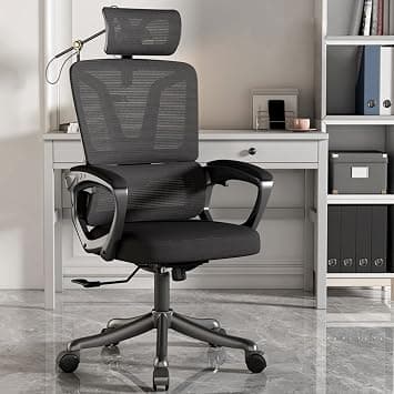 Ergonomic Executive Office Chair, Office Chair Computer Chairs Home Office Chair Wide Seat With Large Headrest Modern Desk Chair Lumbar Support Adjustable Armrests Mesh Chair-E على Amazon.ae - متتبع الأسعار