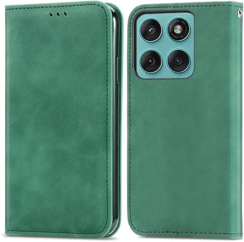 UPLAI Leather Case for Motorola Moto G77 5G, Magnetic Closure Folio Shockproof Cover with Kickstand Card Slots, Premium PU TPU Skin Feel Durable Wallet Case. Green on Amazon.ae - Price Tracker