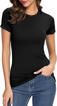 Urban CoCo Women's Solid Bodycon Short Sleeve T-Shirt - Amazon.ae Price Tracker