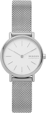 Skagen Kuppel Lille or Riis Lille Minimalist Women's Watch with Stainless Steel Bracelet, Mesh or Leather Band - Best Deal Finder