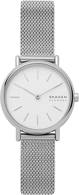Skagen Kuppel Lille or Riis Lille Minimalist Women's Watch with Stainless Steel Bracelet, Mesh or Leather Band - Best Deal Finder