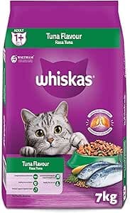 Whiskas Tuna Dry Cat Food, Bag of 7Kg, for Adult Cats 1+ Years, Complete Nutrition and Great Taste Cat Dry Food on Amazon.ae - Price Tracker