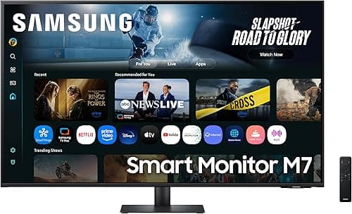 Samsung 43" M7 M70F Smart Monitor (AI & Smart Features) 4K (3,840 x 2,160) 60hz, USB Type C, Simple Stand, Big Screen for Entertainment and Work, LS43FM702UMXUE on Amazon.ae - Price Tracker