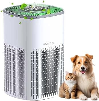 MB® Smart 9-in-1 Large Room Air Purifier with Voice, App, Music, H13 HEPA PM2.5 Air Quality Sensor, Removes 99.99% Dust Smoke Pet Odor, Home, Office, Bedroom, CDAR 12,600 ft³ to 0.1mic, Alexa, Google على Amazon.ae - متتبع الأسعار