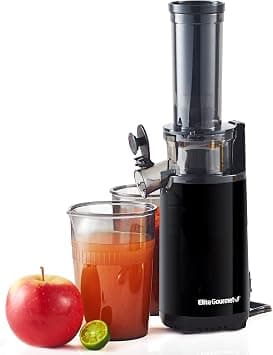 Elite Gourmet EJX600 Compact Chew Juicer, Cold Press Juicer, Nutrient and Vitamin Rich, Easy to Clean, 16 Ounce Juice Cup, Anthracite على Amazon.ae - متتبع الأسعار