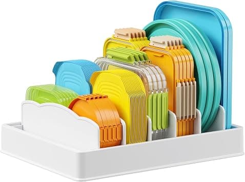 Lifewit 7 Compartment Kitchen Cupboard Organizer for Food Storage Container Lid on Amazon.ae - Price Tracker