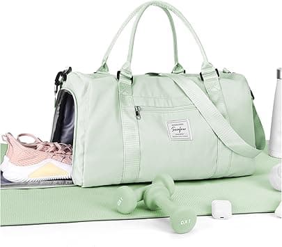 Gym Bag Womens,Travel Duffel Carry on Bag Sport Tote Bag Weekend Overnight Bag, A13-Mint Green, Small, Gym Bag on Amazon.ae - Price Tracker