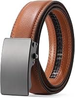 AWAYTR Ratchet Leather Belt for Men - Genuine Leather Black and Brown Belt for Dress Casual Pants - Best Deal Finder