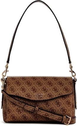 GUESS Womens Brenton Flap Shoulder Handbag - Best Deal Finder
