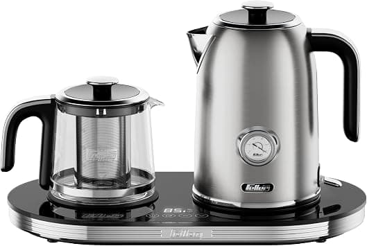Feller Germany 2200W 1.7L 2-in-1 Retro Teamaker/Coffee Maker + Stainless Steel Electric Kettle with Strix, Adjustable Touch Teapot Temp+LED Display, 2Y Guarantee TS490 UAE (Stainless Steel) on Amazon.ae - Price Tracker