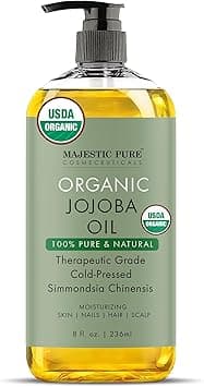 Majestic Pure Organic Jojoba Oil - Large 236 ML | 100% Pure and Natural, Cold-Pressed | Moisturizing for Skin Care, Massage, Hair Care, and to Dilute Essential Oils on Amazon.ae - Price Tracker