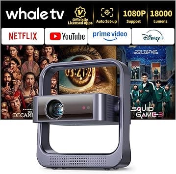【Netflix. Officially-Licensed APP】 Smart Mini Projector with WiFi and Bluetooth, Auto Focus & Keystone Portable Outdoor Projector, 4K Support Home Movie Projector with 270° Stand - Amazon.ae Price Tracker