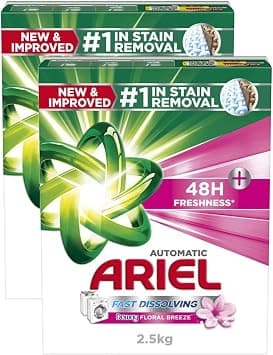 Ariel Automatic Downy Fresh Laundry Detergent Powder, 2x2.5Kg - متتبع أسعار Amazon.sa