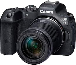 Canon EOS R7 Mirrorless Camera + RF-S 18-150 mm F3.5-6.3 is STM Lens (DSLR Upgrade, Hybrid Camera, 4K/30p Video Recording, up to 15 B/s, WLAN) Black - Best Deal Finder