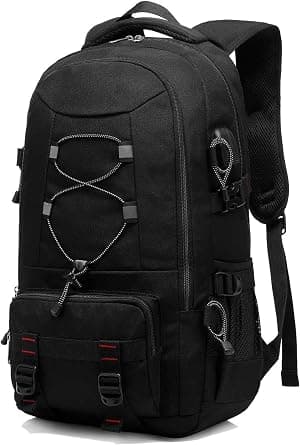 Travel Backpack, 45L Hiking Backpacks Water Resistant Multi-functional Trekking Rucksack Travel Laptop Backpack Mens Fits 17.3 Inch Computer for Camping Climbing Cycling, Black on Amazon.ae - Price Tracker