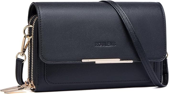 Roulens Women's Mobile Phone Bag with RFID Protection, Shoulder Bag with Removable Wallet, PU Leather Wallet Phone Pouch with Wide Removable and Adjustable Straps on Amazon.ae - Price Tracker