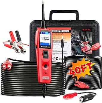 Autel PowerScan PS100 Automotive Circuit Tester - Car Circuit System Diagnostic Tool Probe Kit, Circuit Tester with 20ft Cable, Built-in Circuit Breaker, Easy to Read AC/DC Current Resistance on Amazon.ae - Price Tracker