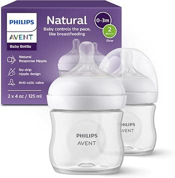PHILIPS AVENT Baby Bottle with Natural Response , 4 Oz, 2 Count - Best Deal Finder