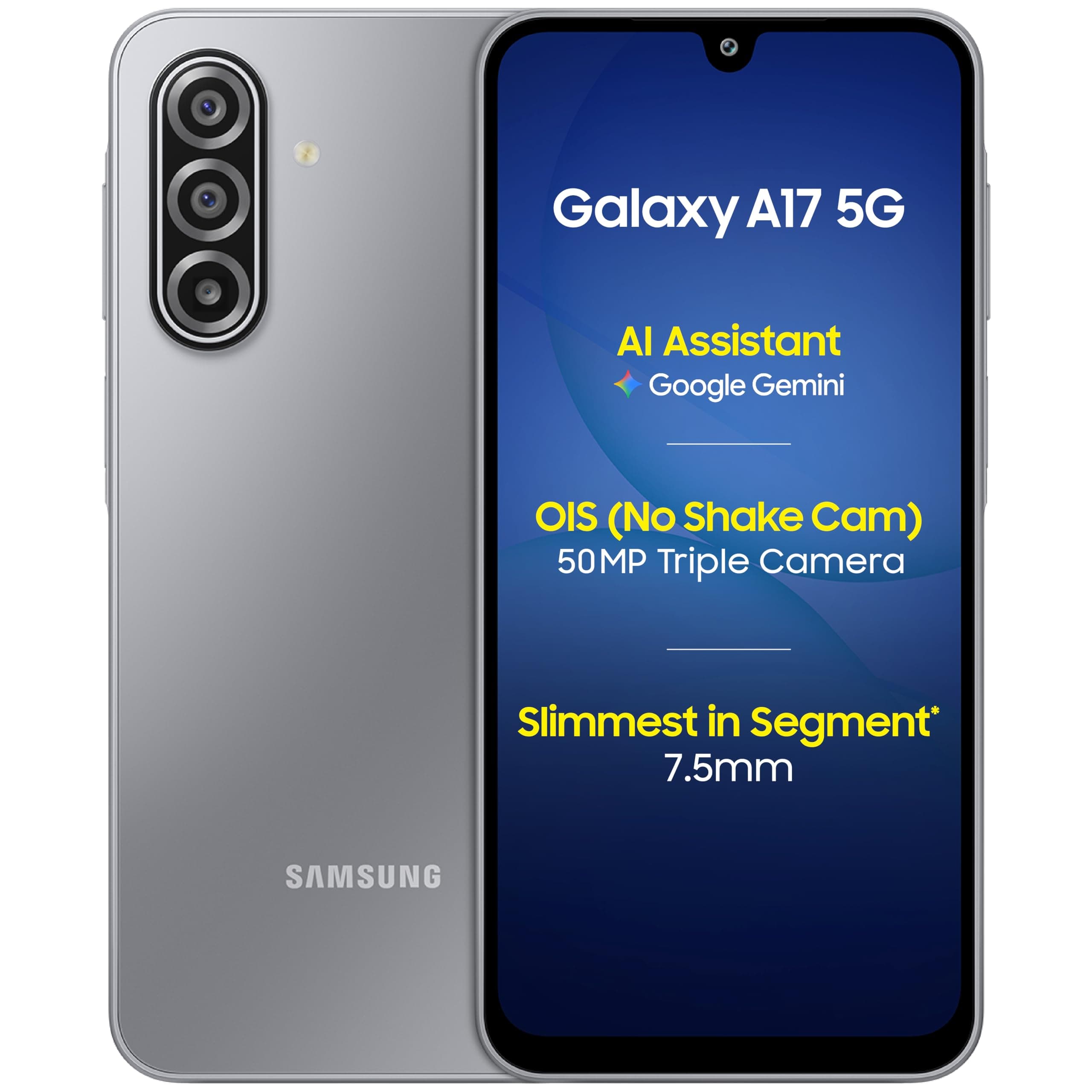 Samsung Galaxy A17 5G Gray (8GB RAM / 256 GB Storage) Android Smartphone | With Charger | 6x OS Upgrades, Large Display, 50MP OIS Camera | Indian Version on Amazon.ae - Price Tracker