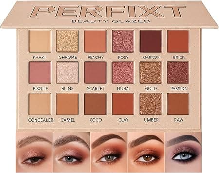 BestLand HANNEA New Nude Eyeshadow Palette 18 Colors Matte Shimmer Glitter Multi-Reflective Shades Ultra Pigmented Makeup Eye Shadow Powder Waterproof Eye Shadow Palette on Amazon.ae - Price Tracker