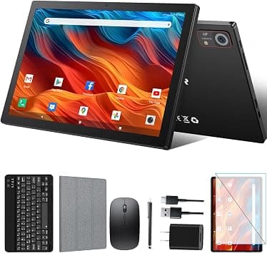 Android 14 Tablet 10.1 inch, 128GB Storage, 8GB(4+4) RAM, Octa-Core, 5G WiFi Tableta, 7000mAh Battery, BT 5.0, GPS, 13MP+8MP Camera, GMS Certified, 1TB Expandable, Tablets with Keyboard/Mouse/Case Kit on Amazon.ae - Price Tracker