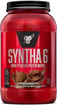 BSN Syntha-6 Ultra Premium Protein Matrix, Whey Protein Powder, Micellar Casein, Milk Protein Isolate Powder - Chocolate Milkshake, 2.91 lbs, 28 Servings (1.32 KG) on Amazon.ae - Price Tracker
