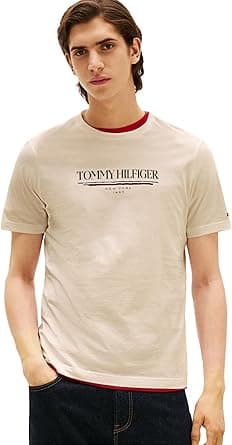 Tommy Hilfiger mens Short Sleeve Cotton Graphic T-shirts With Printed Logo Short Sleeve Cotton Graphic T-shirts With Printed Logo (pack of 1) on Amazon.ae - Price Tracker