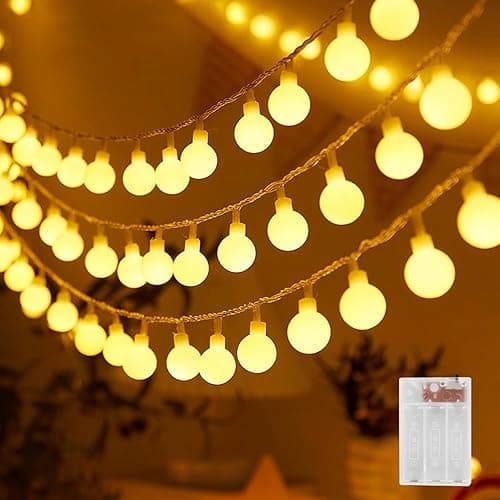 100 LED String Lights,10M Spherical String Light for Indoor and Outdoor,Battery Operated, Waterproof Outside Hanging String Light for Bedroom, DIY, Party, Wedding, Holiday Decoration,etc on Amazon.ae - Price Tracker