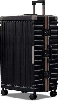 Aeris Aluminum Framed Large Checked (30-35kg) Luggage Hard Shell, Lightweight, Bottle Holder, Suitcase on Amazon - Best Deal Finder
