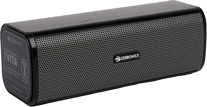 ZEBRONICS Zeb-VITA Wireless Bluetooth, Secure Digital, Auxiliary, Micro SD 10W Portable Bar Speaker with Supporting USB, FM, TWS & Call Function. (Grey) - Best Deal Finder