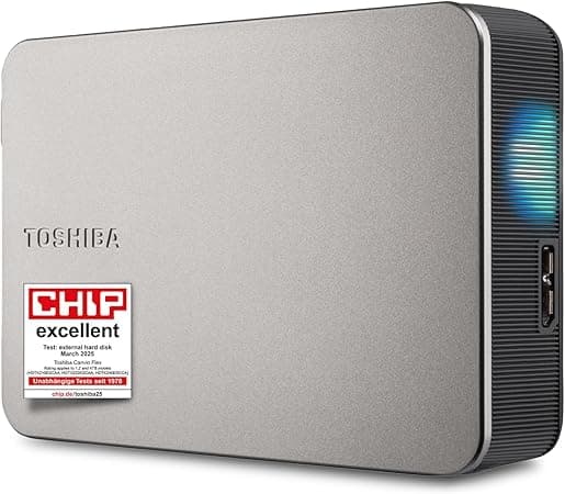 Toshiba Canvio Flex 4TB – Portable 2.5’’ External Hard Drive (HDD) for Mac, Windows PC, Smartphone and Tablet Use, Compatible with Most USB-C and USB-A Devices, Warm Silver (HDTX240ESCCA) on Amazon.ae - Price Tracker