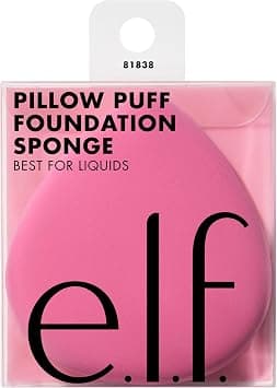 e.l.f. Pillow Puff Foundation Sponge, Bouncy, Ultra-Soft Foam Makeup Sponge For Liquid Foundation, Creates An Airbrushed Finish, Vegan & Cruelty-Free - Best Deal Finder