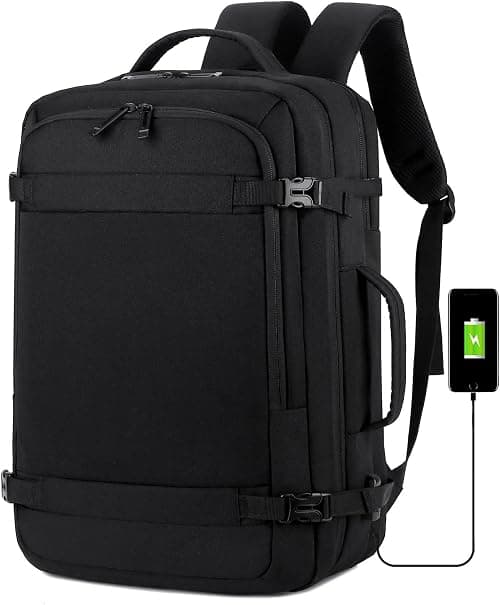 Travel Backpack 35L Flight Approved Carry On Backpack for Men Women Large Luggage Backpack 17 Inch Waterproof Laptop Backpack Business School Weekender Overnight Daypack on Amazon.sa - Price Tracker