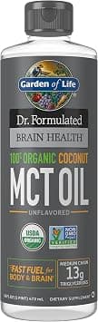 GARDEN OF LIFE DR. FORMULATED BRAIN HEALTH ORG COCONUT MCT OIL 16OZ:2222 - Best Deal Finder