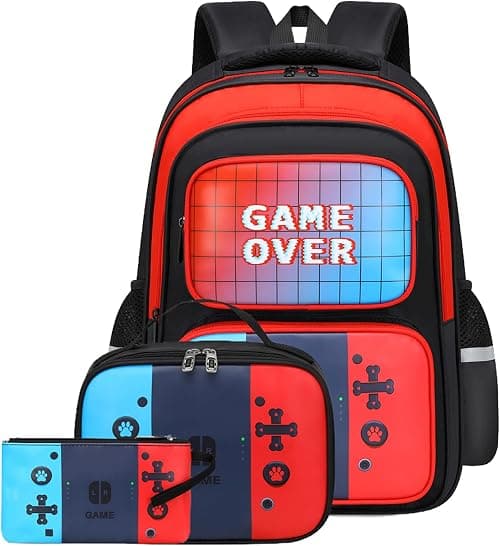 Children School Bag Student Waterproof Backpack with Reflective Strip Design and Padded Adjustable Shoulder Strap ,Large Volume Bookbag for 3-10 Y Boys Girls Preschool on Amazon.ae - Price Tracker
