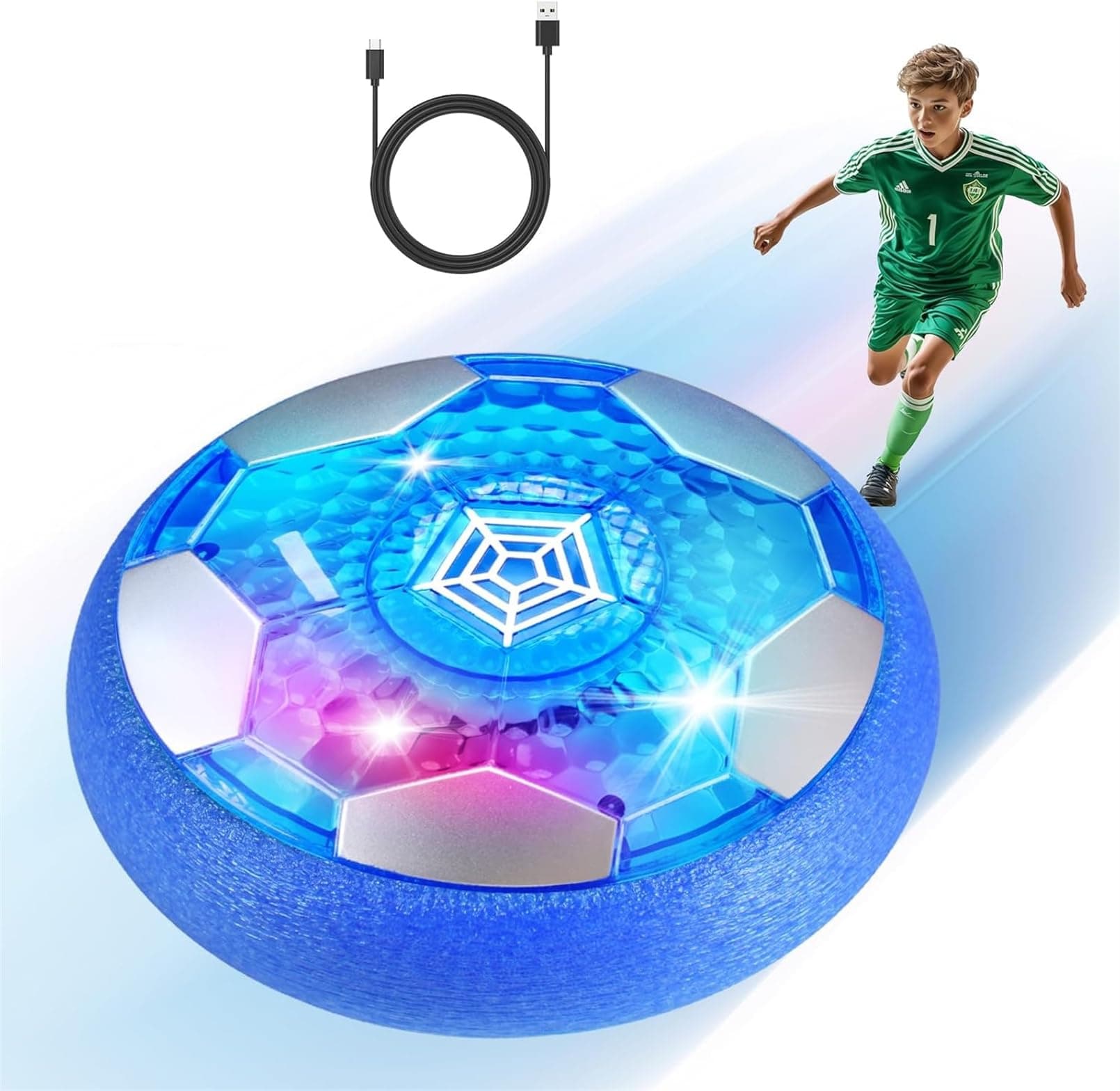 AM ANNA Hover Soccer Ball Toys for 3-12 Year Old Boys, Indoor Rechargable Light-up Toys Games Christmas Birthday Gifts for Kids Toddler Girls Age 4 5 6 7 8 9 10 11, Blue (1) on Amazon.ae - Price Tracker