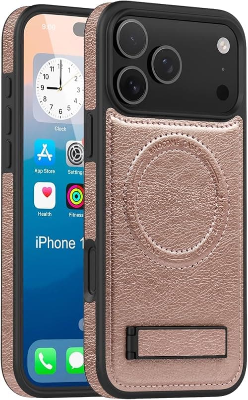 Lunivop for iPhone 17 Pro Max Case 2025 [Compatible with Magsafe ] Wireless Charging PU Leather Stand Magnetic Kickstand Rugged Protection for iPhone 17 ProMax Cases Best Pink on Amazon.ae - Price Tracker