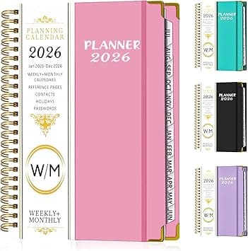 2026 Weekly Monthly and Daily Planner, A5 Notebooks, Hardcover Spiral Bound Notebook for School, Work, Note Taking Writing, Leather Spiral Journal - Amazon.ae Price Tracker