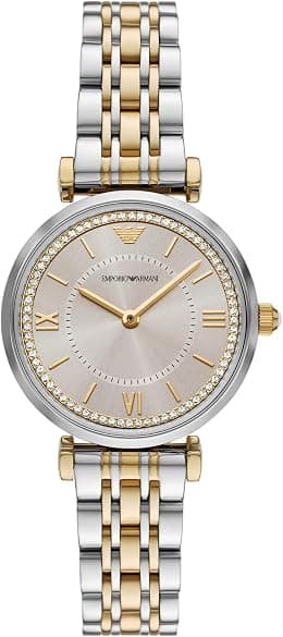 Emporio Armani Women's Two-Hand Two-Tone Stainless Steel Watch (Model: AR11702) - Best Deal Finder