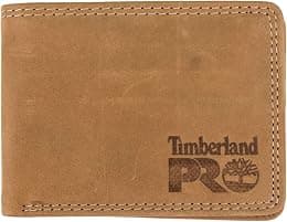 Timberland PRO Men's Slim Leather RFID Bifold Wallet with Back ID Window - Best Deal Finder