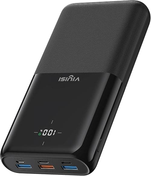 VIYISI Power Bank 30000 mAh Portable Charger 22.5W Fast Charging USB C Battery Pack with 4 Outputs & 3 Inputs for Samsung iPhone iPad Android Phones -Black على Amazon.ae - متتبع الأسعار