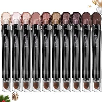 10PCS Eyeshadow Stick,Shimmer And Matte Neutral Brown Eye Shadow Sticks Pencil Crayon, Eye Brightener Stick With Crease-proof Formula,Waterproof & Long Lasting - Best Deal Finder