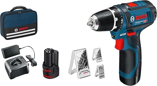 مفك براغي لاسلكي 12V System GSR 12V-15 من بوش بروفيشنال (بما في ذلك بطارية 2 × 2.0 + شاحن، مجموعة ملحقات 39 قطعة، في حقيبة) - مجموعة حصرية من أمازون على Amazon.sa - متتبع الأسعار