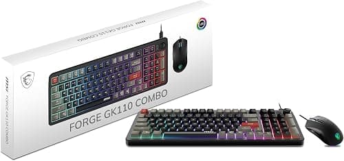 MSI Forge GK110 Combo US – Gaming RGB Keyboard & Mouse Set, 26-Key Anti-Ghosting, 12800 DPI Optical Sensor on Amazon.ae - Price Tracker