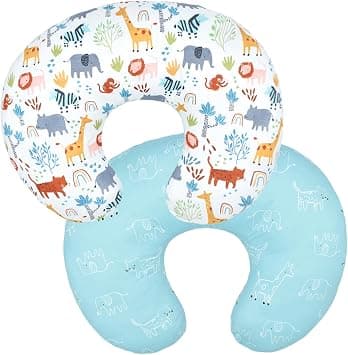 Winmany Baby Nursing Pillow Cover Infant Removable Breastfeeding Pillow Cover Cute Pattern Newborn Nursing Pillowcase Slipcovers Cushion Cover for Girls Boys 22.5 x 18" (Cute Animals) on Amazon.ae - Price Tracker