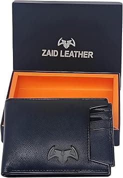 Genuine Ndm Black Leather Wallet for Men I 3 Card Slots I 2 Currency Compartments I 1 ID Window I 3 Secret Compartments I External Card Slot I 1 Coin Pocket - Best Deal Finder